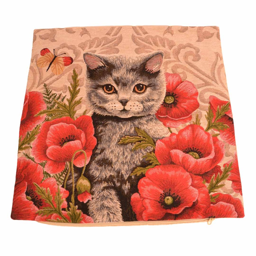 Housse de Coussin Chat Poppie