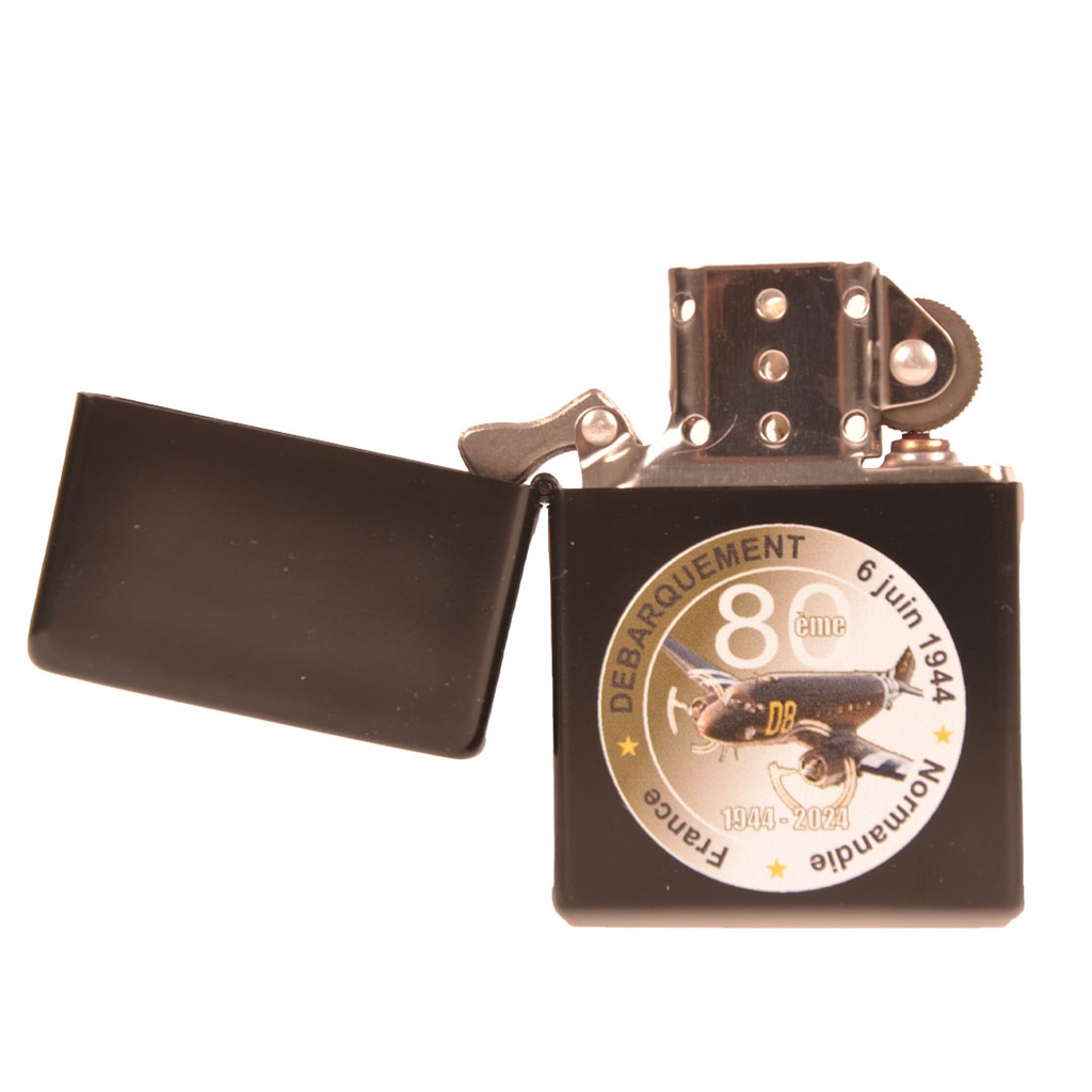 Briquet tempête noir avion kaki 80ème