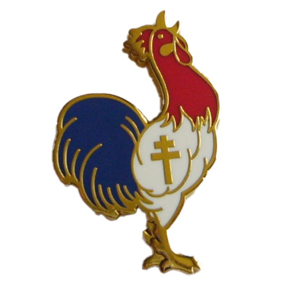 Badge émail coq France Libre