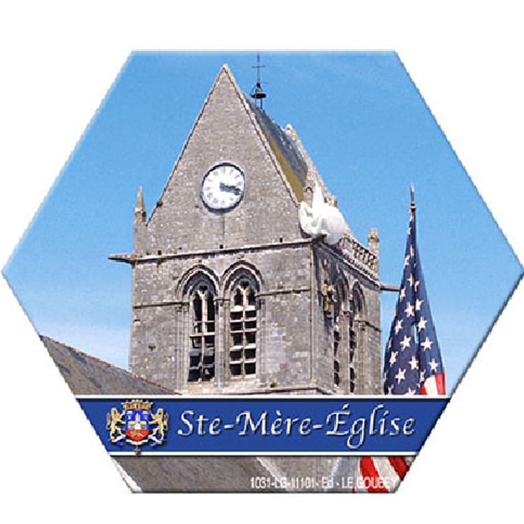 Magnet métal héxagonal église