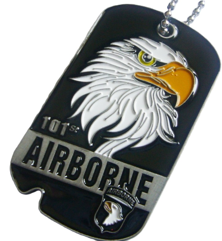Black 101st Airborne Dog Tag