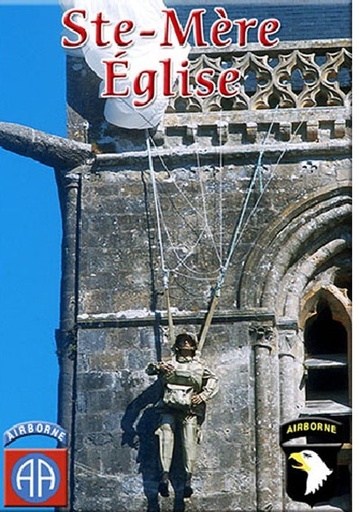 [1031 LG 11102 Le Goubey] Magnet métal clocher Ste Mère Eglise