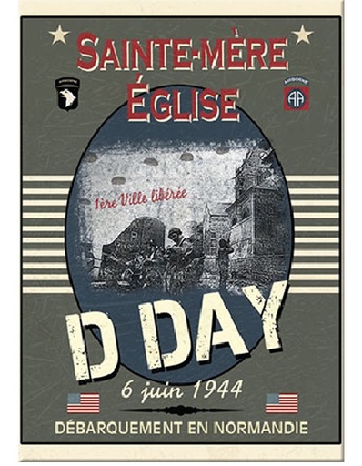 [1031 LG A2233 Le Goubey] Magnet Sainte-Mère-Eglise carré