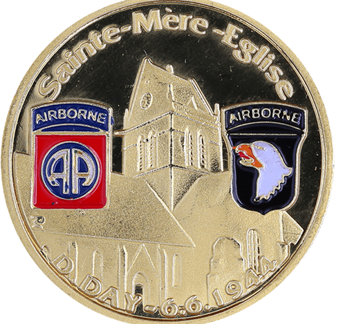 [D11-007 SME LOGO Alpes] Médaille Ste Mère + logos Airborne