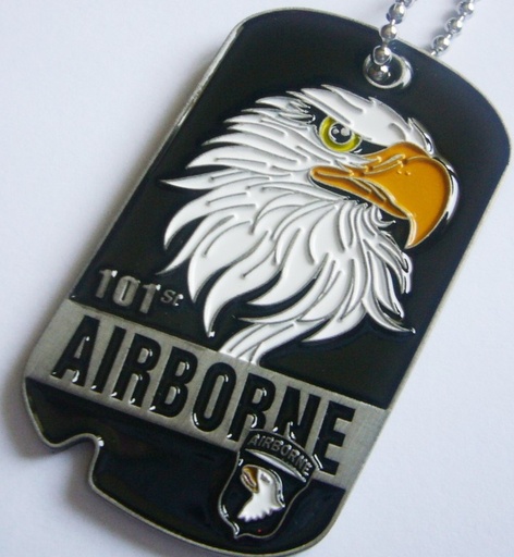 [31549 Brittany] Black 101st Airborne Dog Tag