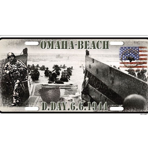 [1015-2217 Le Goubey] Plaque Metal Barge Omaha