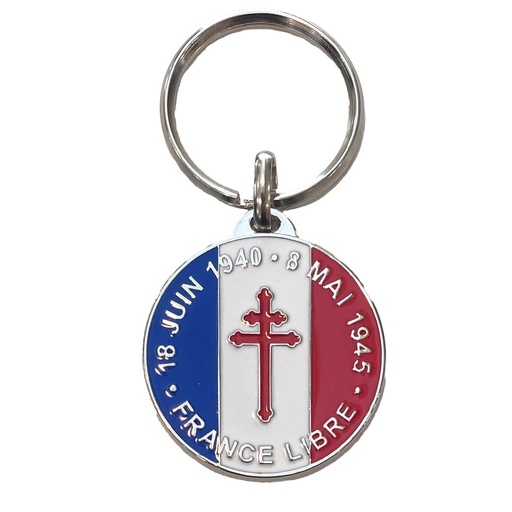 [18205 Brittany] Porte-clé métal France Libre