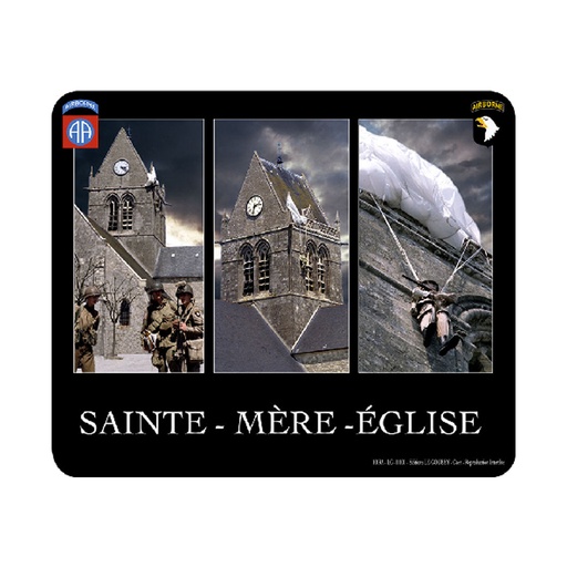 [1019A 11101 LE GOUBEY] 3-View Sainte-Mère-Eglise Mouse Pad