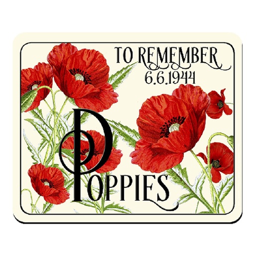 [1031 LG  A2255 Le Goubey] Magnet Métal Poppies